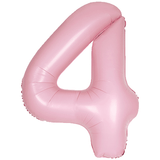 34 inch Unique Matte Lovely Pink Number 4 Foil Balloon (1)