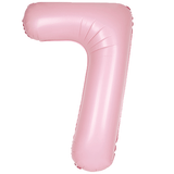 34 inch Unique Matte Lovely Pink Number 7 Foil Balloon (1)