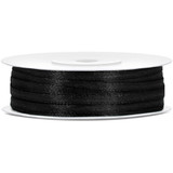 Black Satin Ribbon - 3mm x 50m (1)