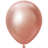 18" Mirror Rose Gold Kalisan Latex Balloons (25)