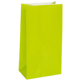 Lime Green Paper Treat Bags (12)