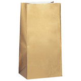 Metallic Gold Paper Treat Bags (10)