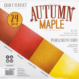 Autumn Maple Pearlescent Card Sheets -  6" x 6" (24)