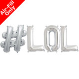 #LOL - 16 inch Silver Foil Letter Balloon Pack (1)