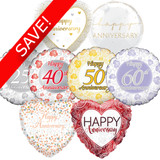 18 inch Anniversary Foil Pack (40 Balloons)