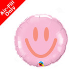 9 inch Pink & Coral Smiles Foil Balloon (1) - UNPACKAGED