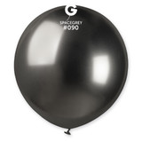 19" Shiny Space Grey Gemar Latex Balloons (25)