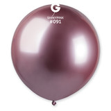 19" Shiny Pink Gemar Latex Balloons (25)
