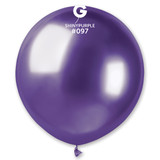 19" Shiny Purple Gemar Latex Balloons (25)