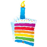 42 inch Rainbow Cake and Candles Foil Balloon (1)
