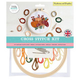 Mushrooms & Pumpkins Cross Stitch Hoop Kit (1)