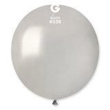 19" Metallic Silver Gemar Latex Balloons (25)