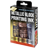 Essdee Block Printing Metallic Colours Ink Set - 100ml (3)