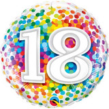 18 inch Rainbow Confetti 18 Foil Balloon (1)