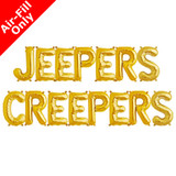 JEEPERS CREEPERS - 16 inch Gold Foil Letter Balloon Pack (1)