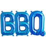 BBQ - 34 inch Blue Foil Letter Balloon Pack (1)