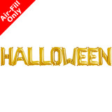 HALLOWEEN - 16 inch Gold Foil Letter Balloon Pack (1)