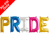 PRIDE - 16 inch Mixed Foil Letter Balloon Pack (1)