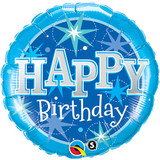 36 inch Birthday Blue Sparkle Foil Balloon (1)