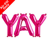 YAY - 16 inch Magenta Foil Letter Balloon Pack (1)