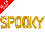 SPOOKY - 16 inch Gold Foil Letter Balloons Pack (1)