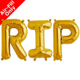 R.I.P. - 16 inch Gold Foil Letter Balloon Pack (1)