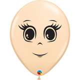 16 inch Blush Feminine Face Latex Balloons (50)