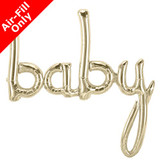 46 inch Baby White Gold Script Foil Balloon (1)