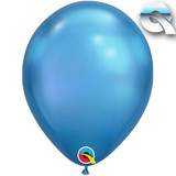 11" Chrome Blue Latex Balloons (25)