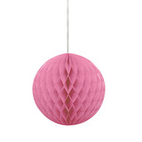 8 inch Hot Pink Honeycomb Tissue Paper Ball (1)