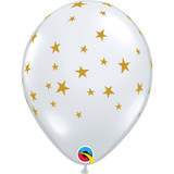 11 inch Clear Contemporary Stars Latex Balloons (25)