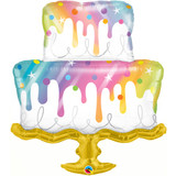 39 inch Rainbow Drip Cake Foil Balloon (1)