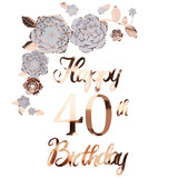 Rose Gold Paper Flower Birthday Wall Art Kit (1)