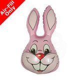 14 inch Pink Rabbit Head Foil Balloon (1) - UNPACKAGED