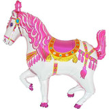 36 inch Circus Pink Horse Foil Balloon (1)