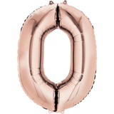 34 inch Anagram Rose Gold Number 0 Foil Balloon (1)