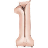 34 inch Anagram Rose Gold Number 1 Foil Balloon (1)