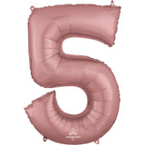 34 inch Anagram Rose Gold Number 5 Foil Balloon (1) 34 inch Anagram Rose Gold Number 5 Foil Balloon (1)