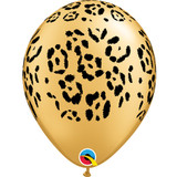 11 inch Gold Leopard Spots Latex Balloons (6)