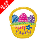 9 inch Happy Easter Eggs Basket Foil Balloon (1) - UNPACKAGED