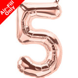 16 inch Rose Gold Number 5 Foil Balloon (1)