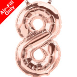 16 inch Rose Gold Number 8 Foil Balloon (1)