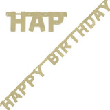 Happy Birthday Soft Gold Jointed Letter Paper Banner - 4ft (1)