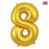 34 inch Oaktree Gold Number 8 Foil Balloon (1)