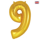 34 inch Oaktree Gold Number 9 Foil Balloon (1)