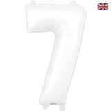 34 inch Matte White Number 7 Foil Balloon (1)