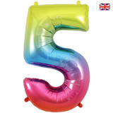 34 inch Rainbow Number 5 Foil Balloon (1)