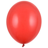 12 inch Pastel Poppy Red Latex Balloons (10)