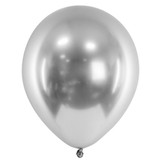 12 inch Gloss Silver Latex Balloons (10)