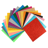 Assorted Glitter Felt Sheets - 15 x 15cm (20)